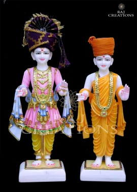 White Marble Murti Swami Narayan Statue