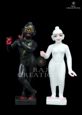 Black and White Marble ISKCON Moorties