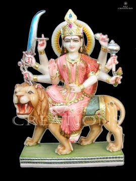 Sherawali Mata Murti Sitting on Lion for Navratri