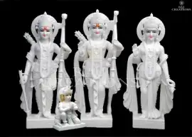 White Marble Moorti of Sita Maa Ram and Laxman