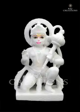Marble Small Hanuman Murti for Home and Temple