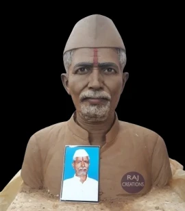 Marble Human Statue With Painted