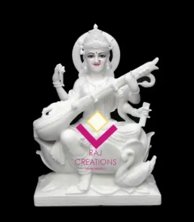 Marble Saraswati Maa Statue
