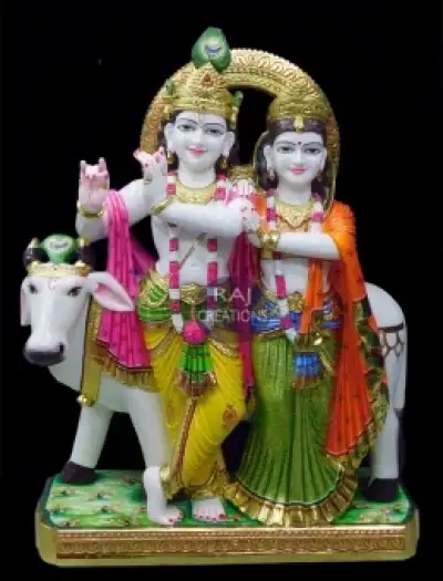 Marble Radha Krishna Statue