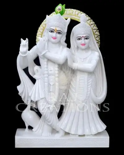 Marble Radha Krishna Statue
