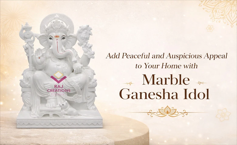 Add Peaceful and Auspicious Appeal to Your Home with Marble Ganesha Idol