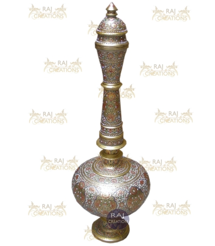 Marble Surahi With Golden Work