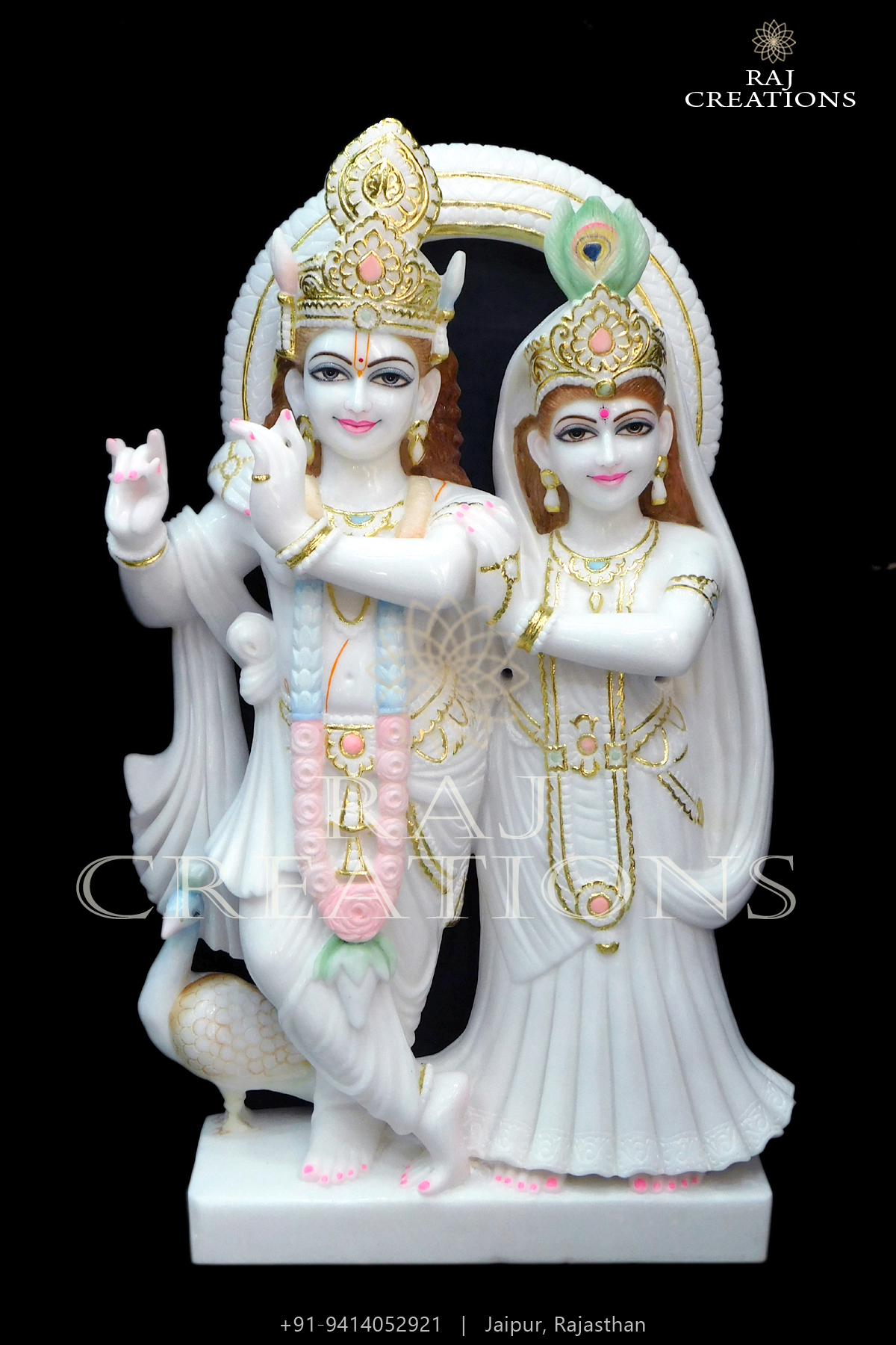 Marble Radha Krishna Statue