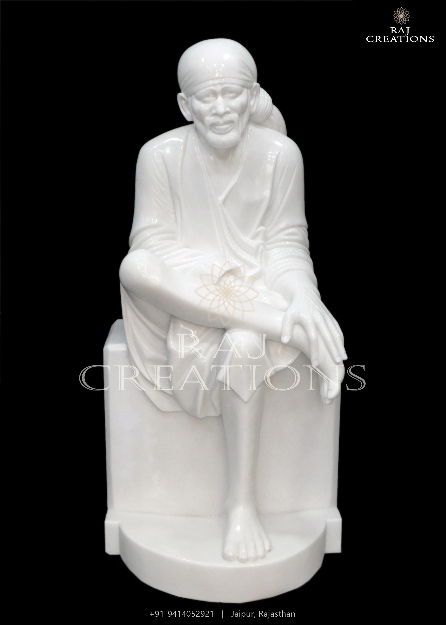 Marble Sai Baba Moorti For Temple