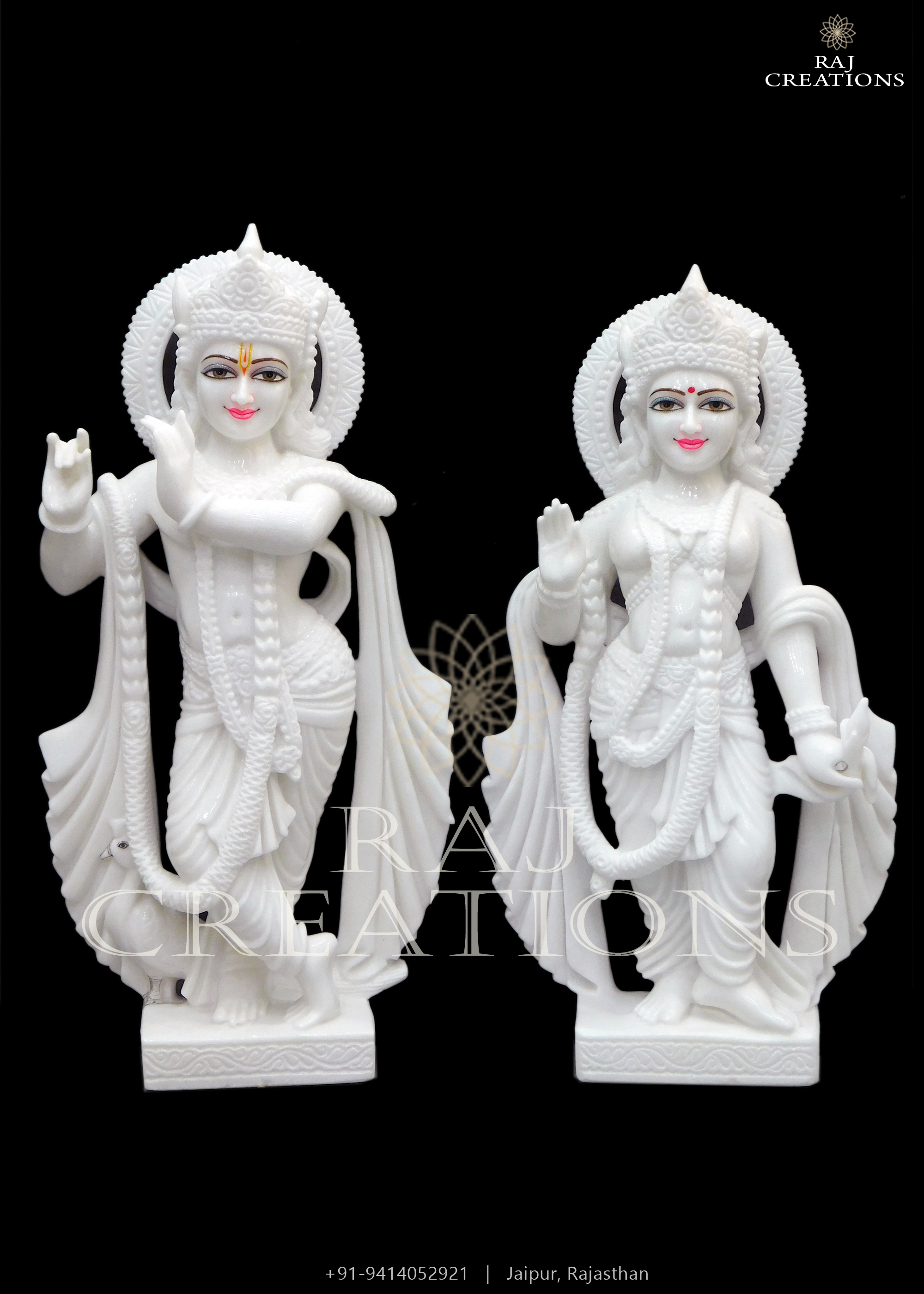 Lord Radha Krishna Marble Statue