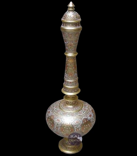 Marble Surahi With Golden Work
