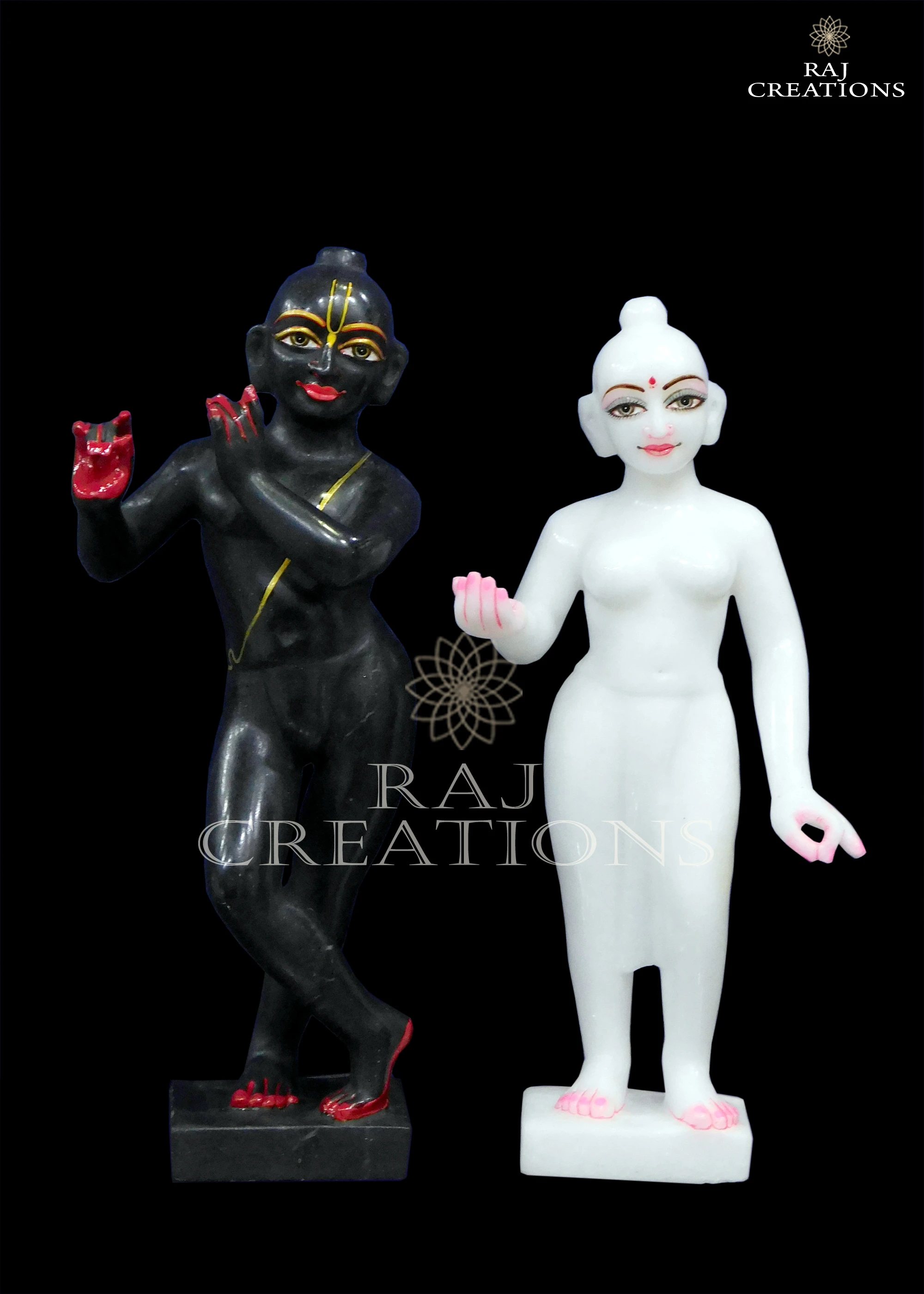Black and White Marble ISKCON Moorties
