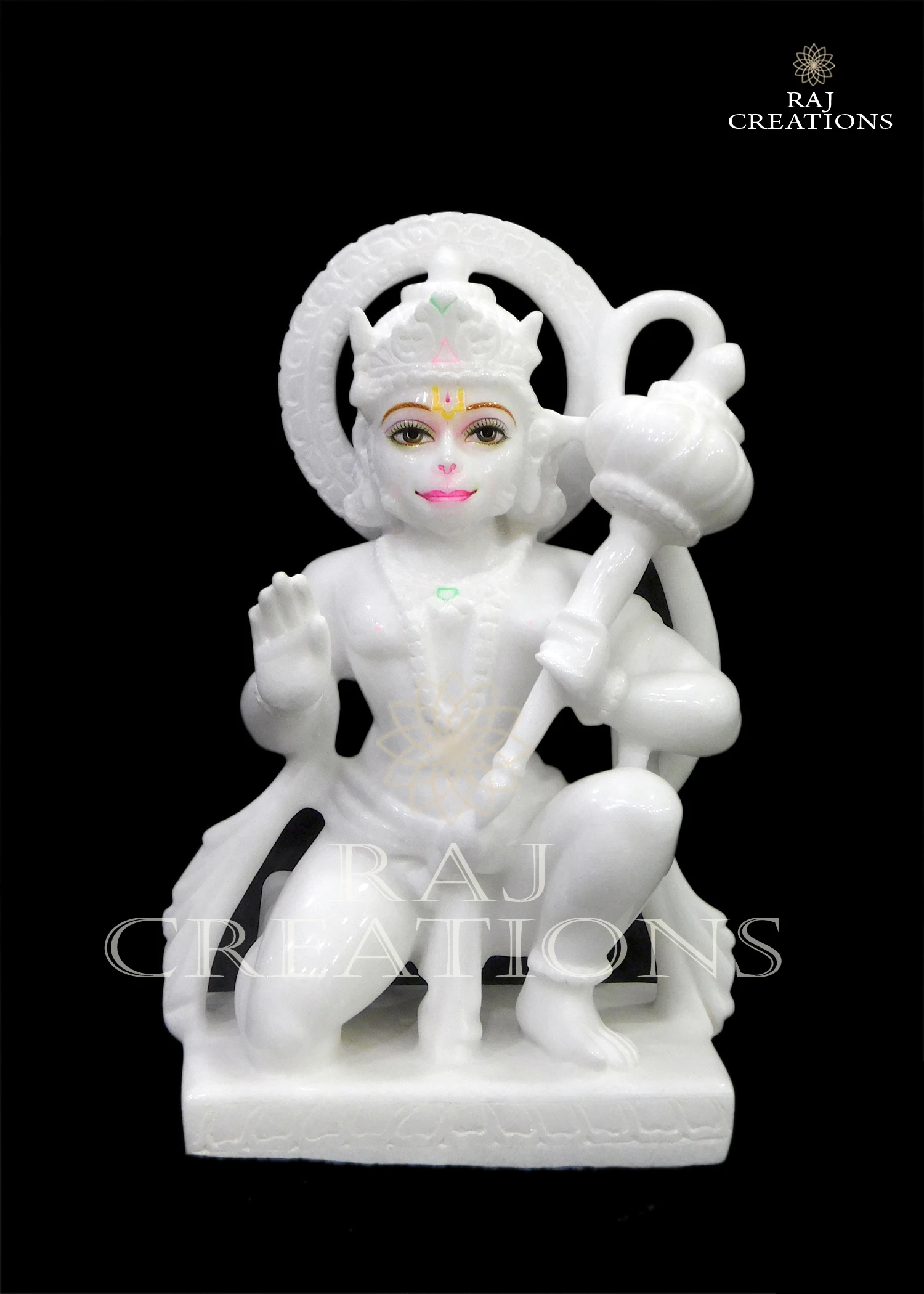 Marble Small Hanuman Murti for Home and Temple
