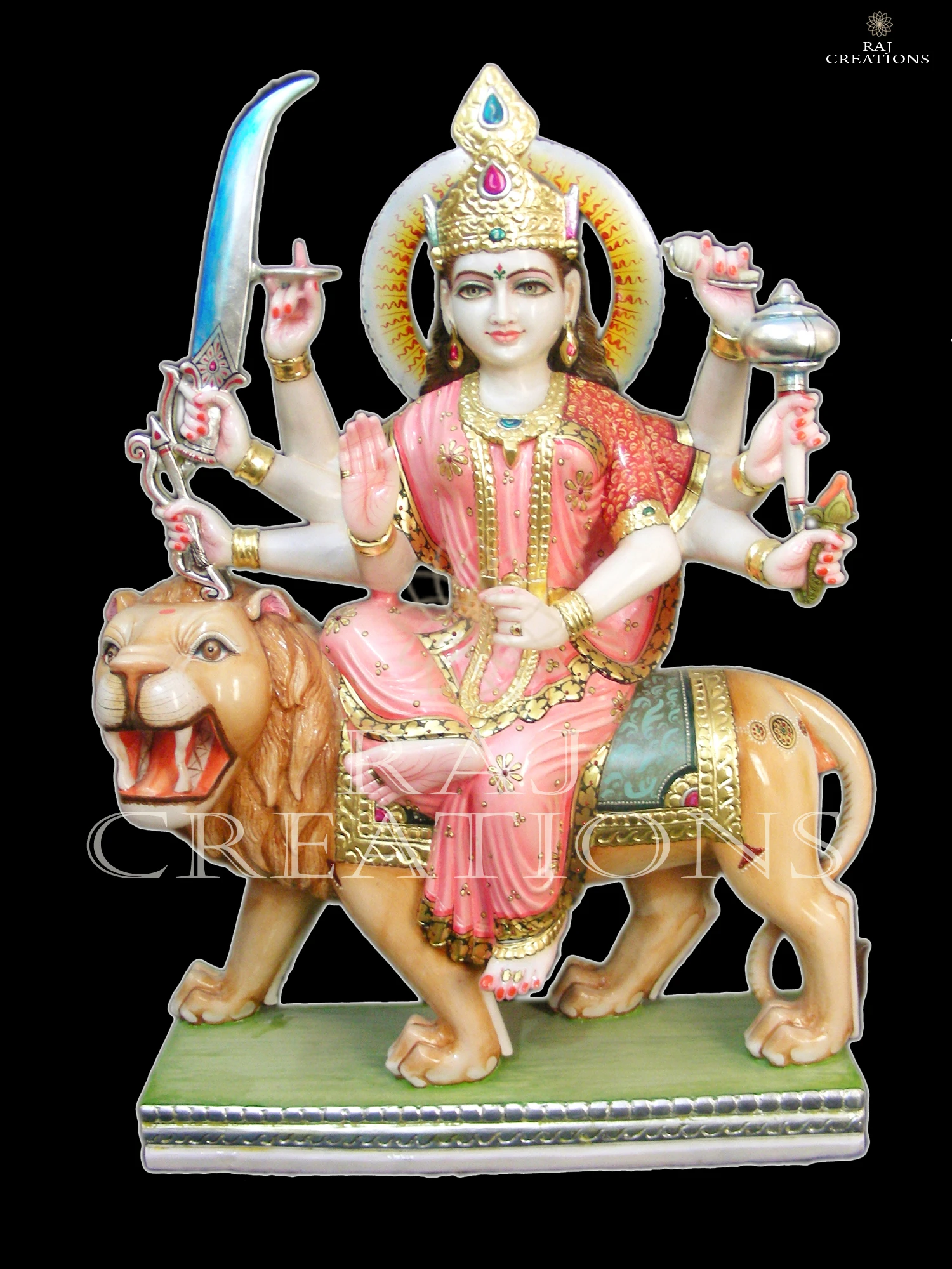 Sherawali Mata Murti Sitting on Lion for Navratri