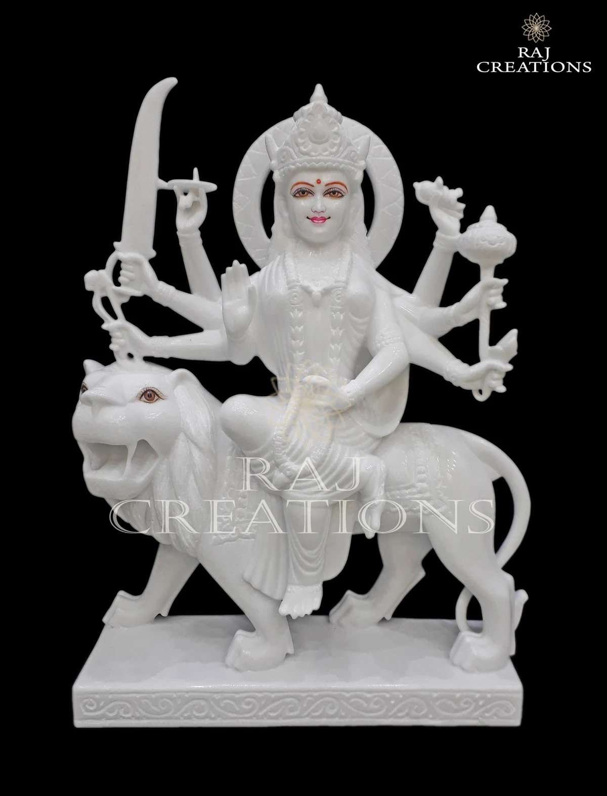5 Feet Maa Durga Marble Murti